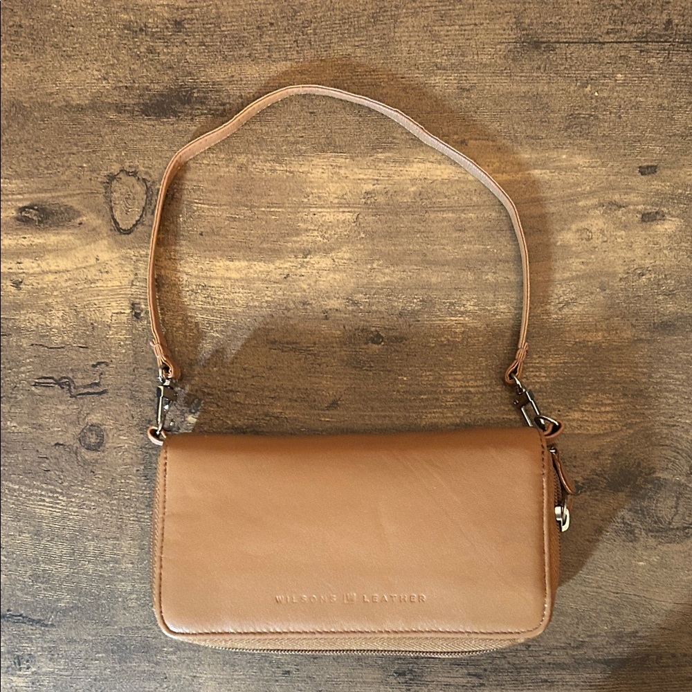 Wilsons Leather camel Brown Wristlet Clutch - Picture 3 of 9